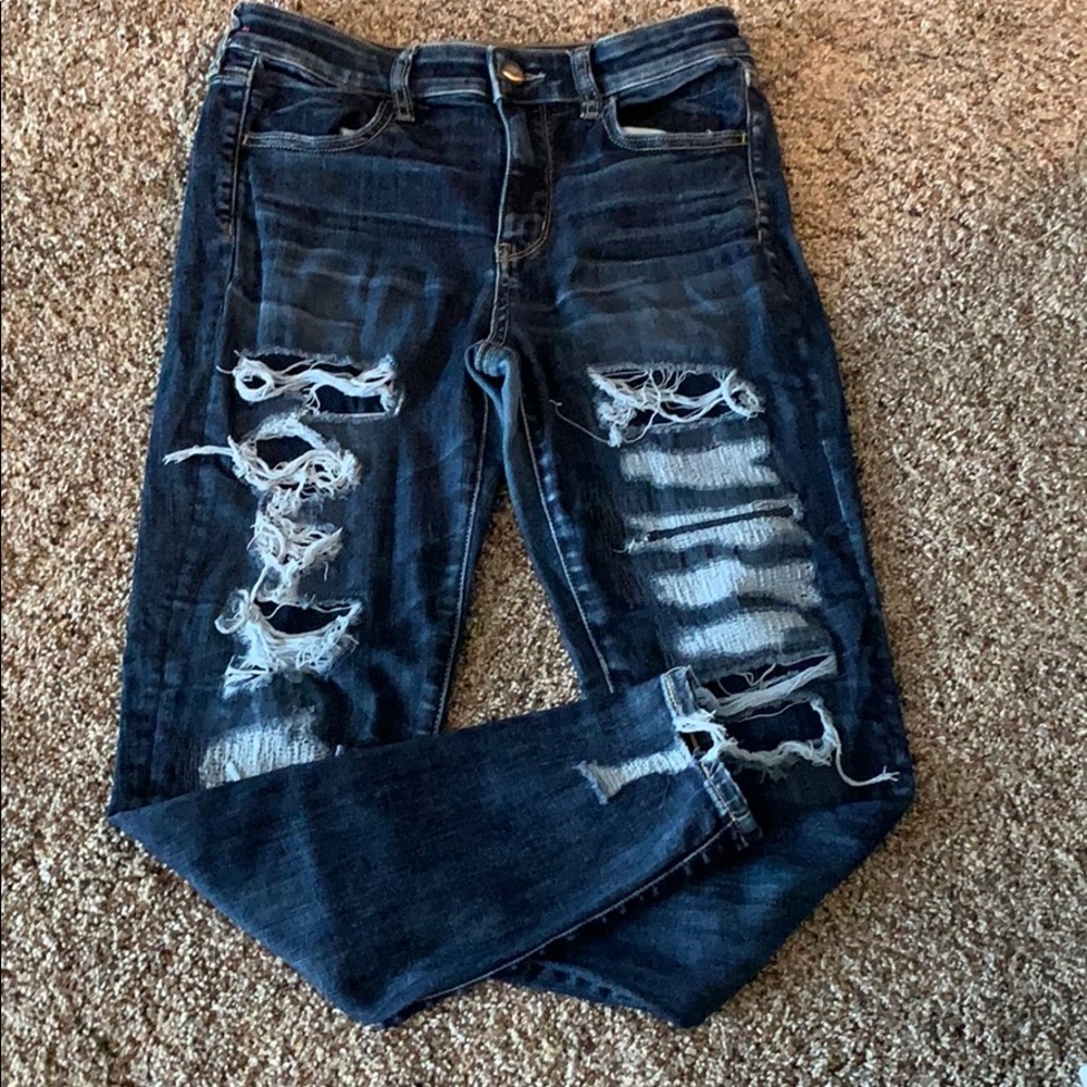 American Eagle distressed skinny jeans